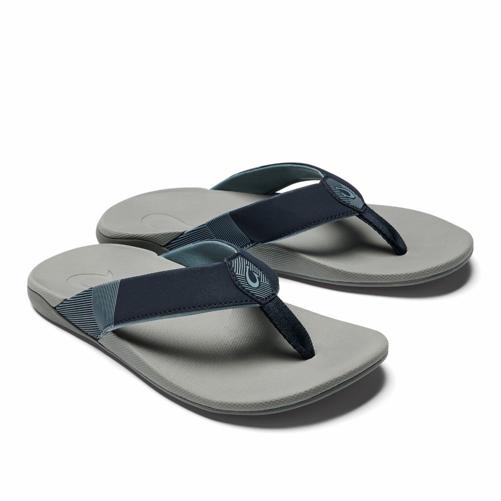 Olukai Men's Malanai Flip Flop - Ombre Blue / Sharkskin US659-310